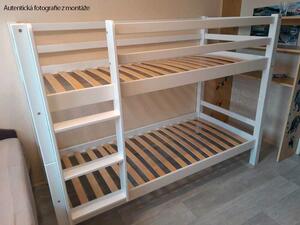 Detská poschodová posteľ BARČA 200x90 cm - biela