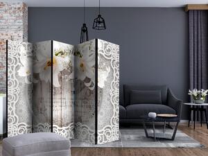 Artgeist Paraván - Lilies and Quilted Background [Room Dividers]