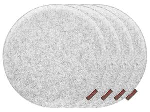 Magma Podložka na sedenie Avaro, 4 kusy (sivá, okrúhly) (100247989)