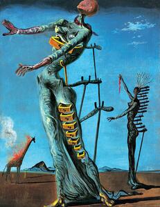Umelecká tlač Salvador Dali - Girafe En Feu, Salvador Dalí, (24 x 30 cm)