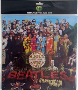 Plechová ceduľa The Beatles - Sgt Pepper, (30 x 30 cm)