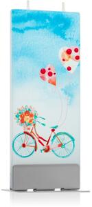 Flatyz Holiday Bike With Hearts dekoratívna sviečka 6x15 cm