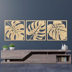 Drevená nástenná dekorácia monstera | SALAS: Preglejka Topoľ - Honey 3071 20 x 60 cm 4483-94862 PR0536