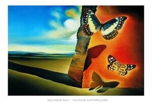 Umelecká tlač Salvador Dali - Paysage Aux Papillons, Salvador Dalí