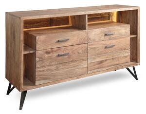KOMODA, akácia, farba akácie, 145/94/40 cm Livetastic - Obývacie zostavy, Online Only