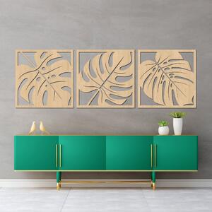 Prírodná nástenná dekorácia monstera | SELERE: HDF - Javor 20 x 60 cm 4484-95124 HDF0536