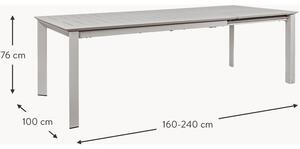Rozkladací záhradný stôl Konnor, 160 - 240 x H 100 cm