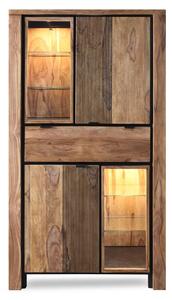VITRÍNA, indický palisander, prírodná farba, 100/180/40 cm Livetastic - Obývacie zostavy, Online Only