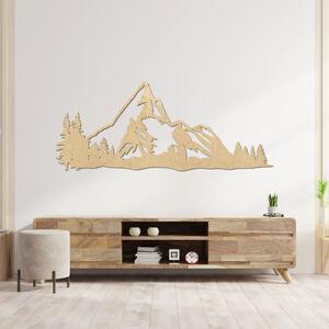 Drevená dekorácia na stenu Majestátne hory - MAGNU: Preglejka Topoľ - Honey 3071 40 x 16 cm 4489-95546 PR0527