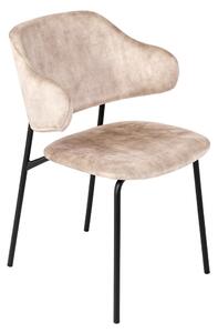 Dizajnová jedálenská stolička Takuya šampanský zamat
