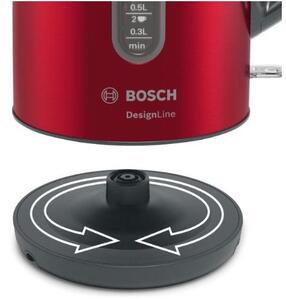 Bosch TWK 4P434 - Rýchlovarná kanvica nerez červená