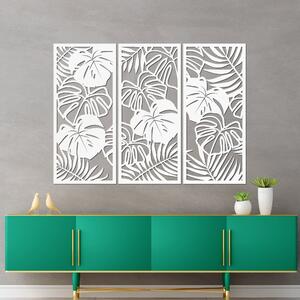 Trojdielny obraz na stenu s listom monstera | TROPICI: Preglejka Topoľ - Honey 3071 60 x 45 cm 4490-95690 PR0533