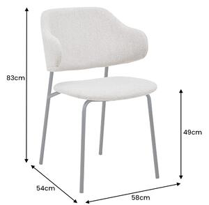 Dizajnová jedálenská stolička Takuya sivá