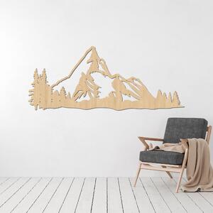 Drevený obraz Horská panoráma – Moderná nástenná dekorácia z dreva | TANA: HDF - Javor 40 x 16 cm 4493-96076 HDF0527