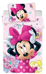 Jerry Fabrics Obliečka do postieľky Minnie "Butterfly" baby, 100x135 / 40x60 cm