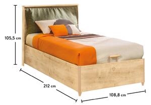 Cilek Študentská postel' s úložným priestorom 100x200 cm Mocha