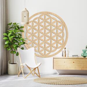 Elegantná vyrezávaná drevená mandala na stenu - FLORUM: HDF - Javor 20 cm 4495-96546 HDF0166