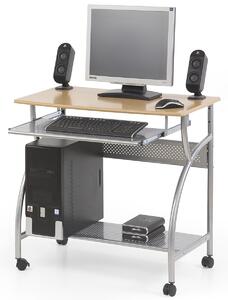 PC stolík na kolieskach B-6 - oceľ / jelša
