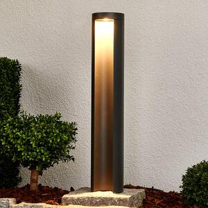 Lucande LED svetlo na chodník Jaron, 65 cm, antracitová farba, IP54, Hliník / sivá / zinok, Hliník, Moderný, Osvetlenie príjazdovej cesty