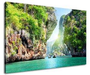 Gario Obraz na plátne Skaly a more v Thajsku Veľkosť: 60 x 40 cm