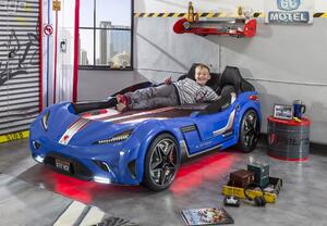 Cilek Detská posteľ auto 100x190 GTE modrá