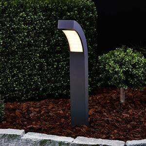 Lucande LED podstavné svietidlo Lennik, 60 cm, antracit, kov, Čierna, Hliník, Moderný, Vonkajčie stĺpové osvetlenie
