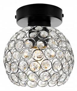Glamour reflektor so sklenenými detailmi v striebornom ráme