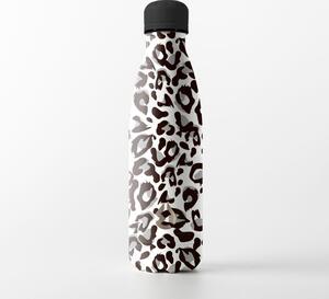 Water Revolution Nerezová termo fľaša na pitie Fashion Leopard biela 500 ml