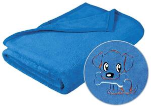 Brotex Mikro deka detská s výšivkou 75x100 cm Modrá