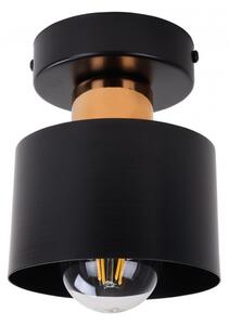 Moderná lampa s kovovým tienidlom v čiernej farbe