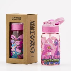 Water Revolution Detská Tritánová fľaša na pitie Dinaland pink Tritan, 500 ml