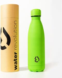 Water Revolution Nerezová termo fľaša na pitie fluo zelená Potravinárská nerezová ocel, 500 ml