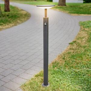 Lucande Fenia chodníkové LED svetlo, 100 cm, senzor, IP54, antracit