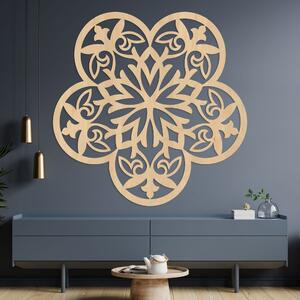 Drevený obraz na stenu mandala tajomný kvet - AURELIA: HDF - Javor 20 cm 4522-98569 HDF0321