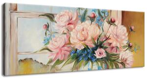Gario Obraz na plátne Farebné kvety vo váze Veľkosť: 100 x 40 cm