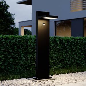 Svetelný stĺpik Lucande LED Silvan, 65 cm, senzor, antracit