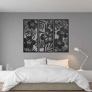 3-dielny drevený obraz Kvet Ibištek - DROBERE: Preglejka Topoľ - Honey 3071 60 x 45 cm 4528-100073 PR0530