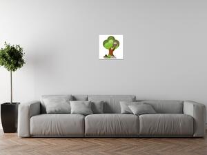 Obraz na plátne Veselá sova na strome Rozmery: 30 x 30 cm