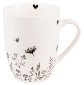 Porcelánový hrnček s kvetinami Flora And Fauna - 12 * 8 * 10cm / 300ml - Clayre & Eef