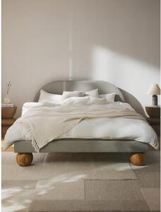 Čalúnená posteľ z dubového dreva Rena