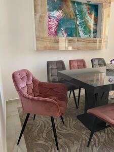 Jedálenská stolička Bria- ružová