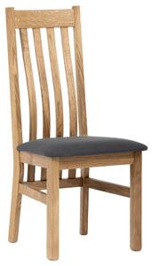 Jedálenská stolička FLINT — masív dub, látka, viac farieb Antracitová