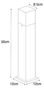 Vonkajšia lampa 50 cm sivá s hrotom zeme a objímkou pre kábel - Dánsko