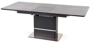 Halmar MARTIN stôl s rozkladom, doska - tmavo šedá, noha - čierna