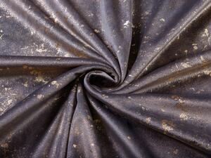 Biante Zamatový obdĺžnikový obrus Isabela IBL-004 Gold Design tmavo sivý 50x100 cm