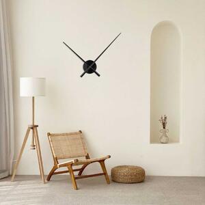 Moderné dizajnové nástenné hodiny - PORIA: Farba čierna RAL 9005 S 4582-103977 CLOCK-HANDS-LARGE-METAL