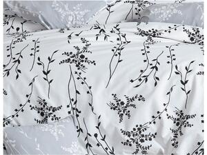 Bavlnené obliečky Blumen šedé 140x220/70x90 cm