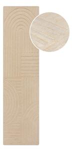 Béžový vlnený koberec behúň 60x230 cm Zen Garden – Flair Rugs