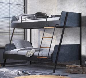 Cilek Študentská poschodová posteľ (90x200-120x200 cm) Dark Metal