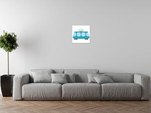 Gario Obraz na plátne Modrá električka Veľkosť: 30 x 30 cm